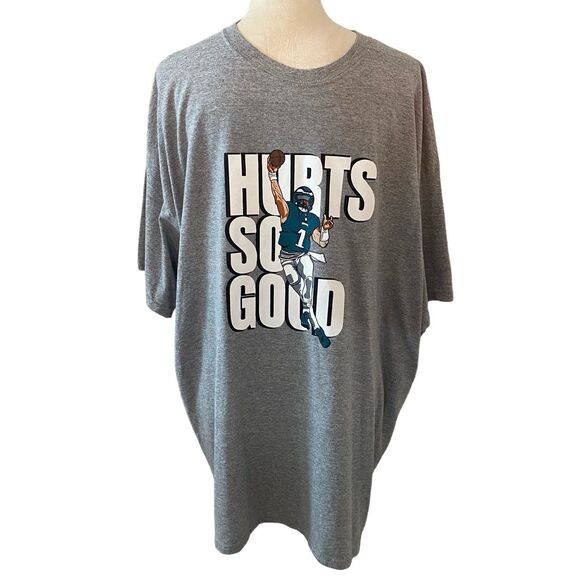 Jerzees Men's Size XXL Graphic T-Shirt Gray Philadelphia Eagles “Hurts So Good” - Picture 1 of 12